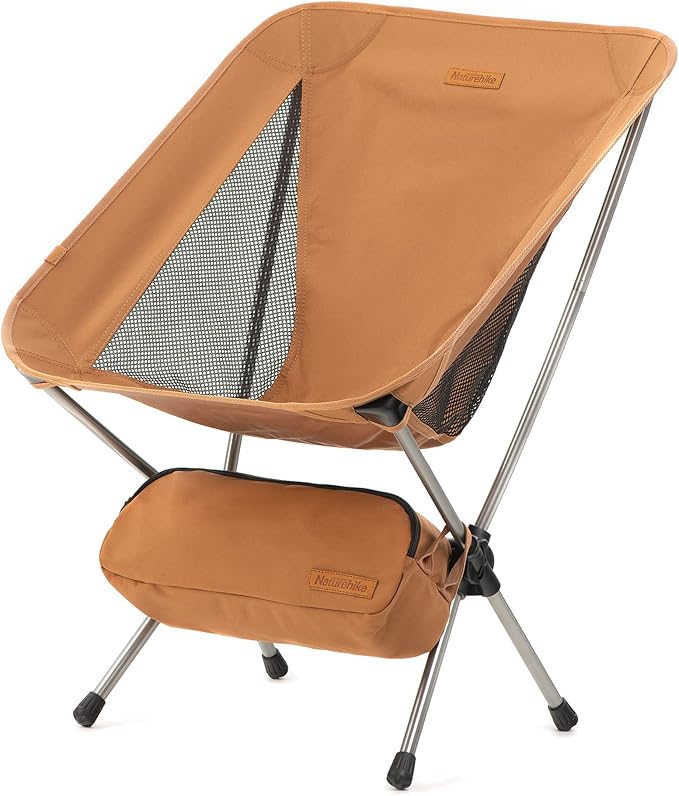 Naturehike YL08 Ultralight Camping Chair, 2.38 LBS Portable Backpacking Chair with Anti-Sinking Feet, Lightweight Compact Folding Hiking Camp Chair