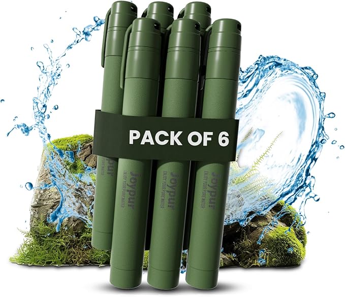 Portable Water Filter Straw Survival, Essential Camping & Hiking Gear, Water Purification Straw for Travel, Biking and Emergency Preparedness