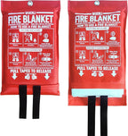 Fire Blanket for Home and Kitchen,40" x 40",2 Pack,Emergency Fire Blanket