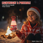 Kids Camping Lantern & Night Light Battery Powered, 360° Eye-Safe Light (AAA Included), IPX4 with RGB Modes Portable for Outdoor, Emergency , Gift for Children (Christmas 2 Pack)