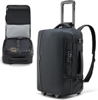 Fanwoli Rolling Vacuum Backpack Travel with One-Button Compression, Expandable Carry-On Suitcase Luggage, Approved TSA Lock & Water-Proof Laptop Compartment for Outdoor/Family/Business Trips