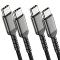 6FT USB-C to USB-C Cable for iPhone 15, 2-Pack USB 2.0 Type C to Type C Cable Fast Charging C to C Charger Cord Compatible with Samsung Galaxy S22 Google Pixel iPad Pro, USBC to USBC Cable 2m