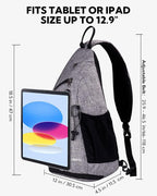 WATERFLY Sling Bag Crossbody Backpack: Over Shoulder Daypack Casual Cross Chest Side Pack