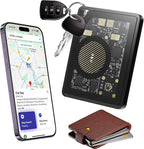 Slim Air Tag Wallet Tracker Card, [Apple MFi Certified], Bluetooth Tracker for Wallets, Passport, Keys, Work with Apple Find My, Wireless Charging, 5-10 Years Staying Power, iOS Only