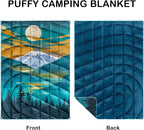 Camping Blanket,Lightweight Puffy Printed Camping Blanket Packable Outdoor Blanket for Camping,Traveling, Stadium, Hiking, Picnics