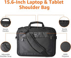 Amazon Basics Laptop Carrying Case Shoulder Strap, 10-pack, 15.6 inch, Black