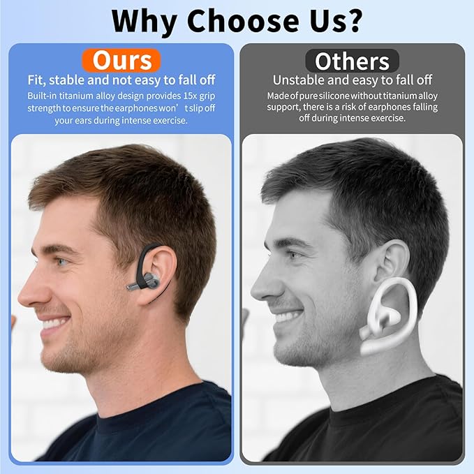 Anti-Slip Ear Hooks for Galaxy Buds 3 Pro (2024) & Galaxy Buds 3 FE (2025), Comfortable Fit | Sports Anti-Loss | Memory Titanium Alloy Ear Hooks Compatible for Samsung Buds 3 Earbuds w/Lanyard, Black