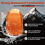 Frelaxy Waterproof Backpack Rain Cover, 10000mm Waterproof Level, Upgraded Ultra-Strong Multilayer Structure, Antislip Cross Buckle Strap, Ultralight Compact Portable, for Hiking, Camping, Traveling