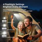 JISULIFE Portable Handheld Fan Ultra2, 9000mAh Max 25 Hrs, 5 IN 1, 100 Speed Turbo Fan Rechargeable 18W Power Bank with Flashlight, Metal Shell Multi-Function Travel Essentials Gifts for Men-Grey