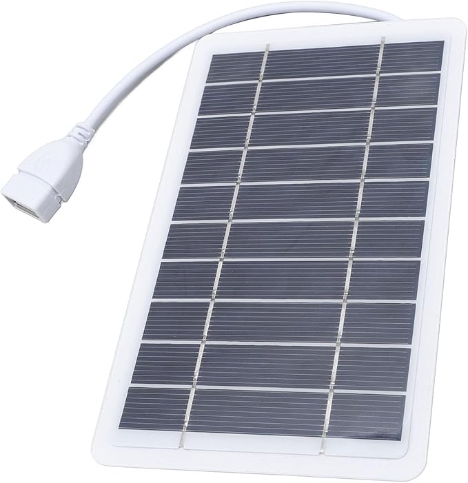Zunate Solar Panel Power Bank with Dual USB Outputs, Monocrystalline Silicon Phone Charger for Outdoor Camping and Charging Tablets or Cameras At 9 X 16cm Size