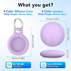 Air Tracker Tags 4-Pack, Item Finders Work for Apple Find My APP(iOS Only) Tracker Tags for Keys, Luggage, Backpack etc,Replaceable Battery Last 1 Year, Loud Beep, IP68 Waterproof with Holder