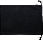 ZENPAC Shoe Bags for Storage, Black Duster Flannel Drawstring Pouch, Washable Breathable Cotton Fabric Cloth for Boots, Travel, Luggage, 12x17, 2 Pack