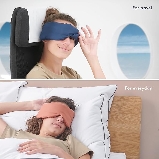 Infinity Travel - Bamboo Sleep Mask - Silky Soft Eye Mask - Comfortable - 100% Light Blocking Night - Machine Washable (Purple)