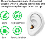 Silicone Replacement Earbud Covers Fit Most in-Ear Earbuds(Inner Hole 3.8mm -5.1mm) Headphone Ear Tips 9 Pairs S M L