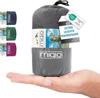 MIQIO Sport 2-in-1 Sleeping Bag Liner and XL Sized Travel Sheet - Ultra Lightweight Sleep Liner Double Travel Bed Sheet - Inlett Inlay