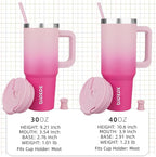 BJPKPK 30oz Stainless Steel Insulated Tumbler With Handle And Lid Straw Travel Coffee Mug Thermal Cup,Cherry Blossom