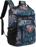 Kalesi Cooler Backpack 36 Cans Lightweight Insulated Backpack Cooler Leak-Proof Travel Camping Lunch Backpack Outdoor Cutlery Backpack for Men and Women