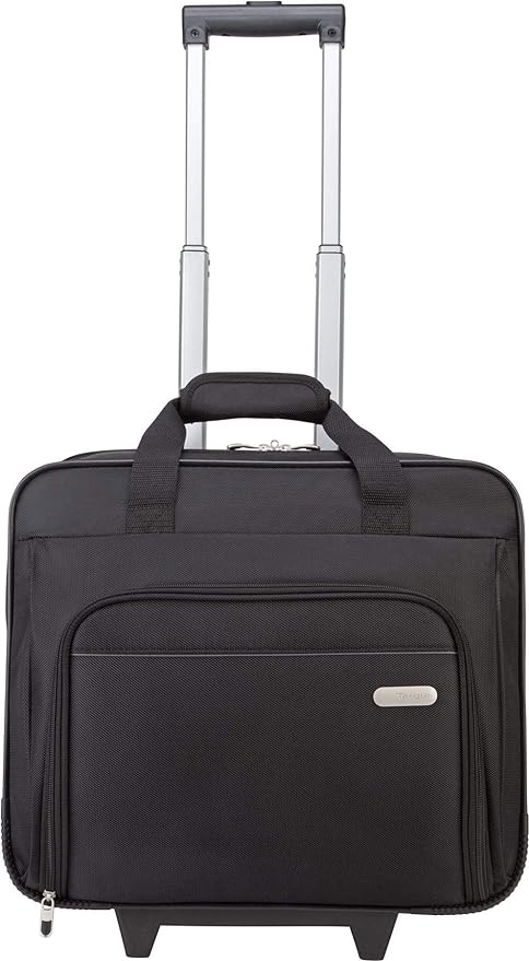 Targus 16 inch Rolling travel laptop case, Black - Travel briefcase and small rolling bag - Spacious foam padded laptop case 16" (TBR003US)