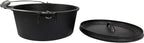 Pre-Seasoned Cast Iron Camp Dutch Oven, 4.1 qt, including Lid Lifter, Lid Stand and Silicone Handle Holders
