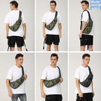 NICGID Sling Bag Chest Shoulder Backpack Crossbody Bags Casual Daypack for Men Women (Army green-2620N)