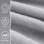 Travel Blanket, Ultra-Soft, Warm & Lightweight Travel Blanket Airplane with Bag, 65x40 in, Airplane Travel Essentials for Women, Men & Kids, Included Eye Mask, Luggage Sleeve & Backpack Clip