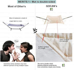 Mesh Hammock,Cotton Rope hammocks with Pad Chains Hooks Tree Straps fit Stands from 9' to 15' for Outside Indoor Patio Yard