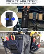 BIBURY 12 in 1Multitool Hammer with Snowflake Tool, Survival Gear Outdoor Multi Tool with Safety Lock, Hammer Multitool for Outdoor, Camping, Hiking,Husband, Boyfriend