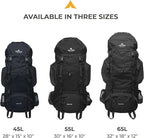 TETON 55L Scout Internal Frame Backpack for Hiking, Camping, Backpacking, Rain Cover Included