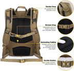 Mardingtop Tactical Military Backpack for Men,25L Molle Backpack, Cordura Backpack for Hiking,Camping
