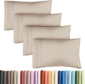 Pillowcases - Ultra Soft Hotel Quality Pillowcase Covers - Comfy, Cozy & Wrinkle Free - Shrinkage and Fade Resistant - Machine Washable Pillow Protectors - (King, Wheat, 4 Piece Set)