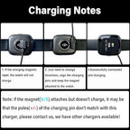 [2-Pack] Gloryfit Wacth Charger for Puqo T80/Cillso T80/Csasan T70/Matast T60 Magnetic USB Charging Cable, Compatible with T80 T70 T60 Smart Watch Charger (Black&Black)