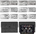PSKOOK 12 Pcs Survival Multitool Card Emergency Camping Tool EDC Kit in Your Wallet Outdoor Hunting Fishing Hiking Gear
