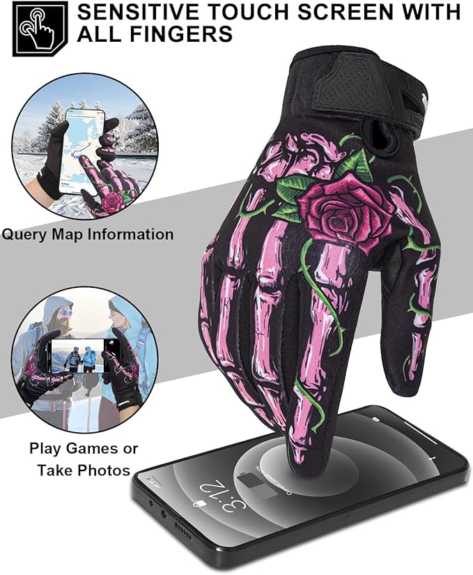 RIGWARL Gloves for Cool&Cold Weather Waterproof, Winter Gloves for Men Women Touch Screen