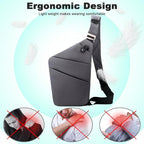 Anti Theft Travel Bag, One Shoulder Large Capacity Cross-body Bag Chest Fashion Lightweight Sling Bags for Travel Sports