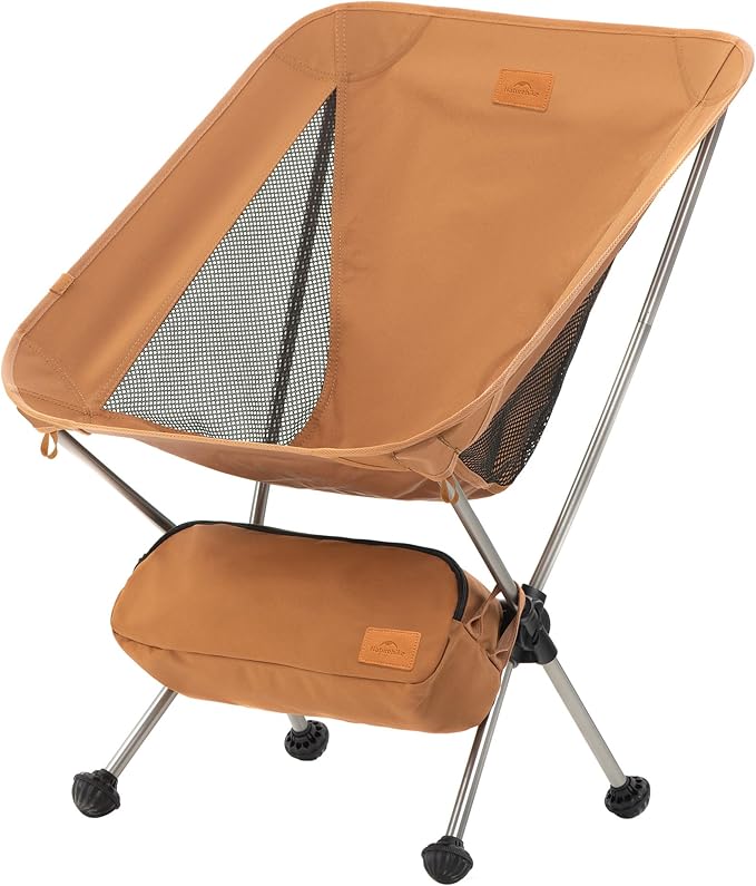 Naturehike YL08 Ultralight Camping Chair, 2.38 LBS Portable Backpacking Chair with Anti-Sinking Feet, Lightweight Compact Folding Hiking Camp Chair