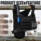 Hydration Vest with 2L Water Bladder for Men and Women,Lightweight Adjustable Hydration Backpack,Reflective Running Hydration Chest Bag for Hiking Climbing Cycling