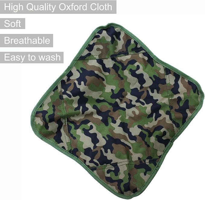 JSHANMEI Camping Stool Portable Folding Stool for Outdoor Hiking Fishing Travel Deluxe 4 Leg, Support 300 lbs