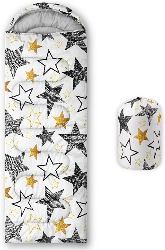 QOOMO Animals Camping Sleeping Bags,3 Season Warm & Cool Weather,Lightweight,Waterproof Sleeping Bags for Adults & Kids,Traveling,and Outdoors,Camping Gear Equipment