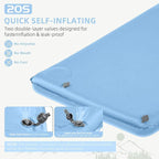 Memory Sleeping Pad, 3.1" Ultra-Thick Foam Sleeping Mats for Camping, Easy Inflate&Deflate,9.5 R-Value Insulated Camping Mattress Pad with Pillow, for Car Travel Tent