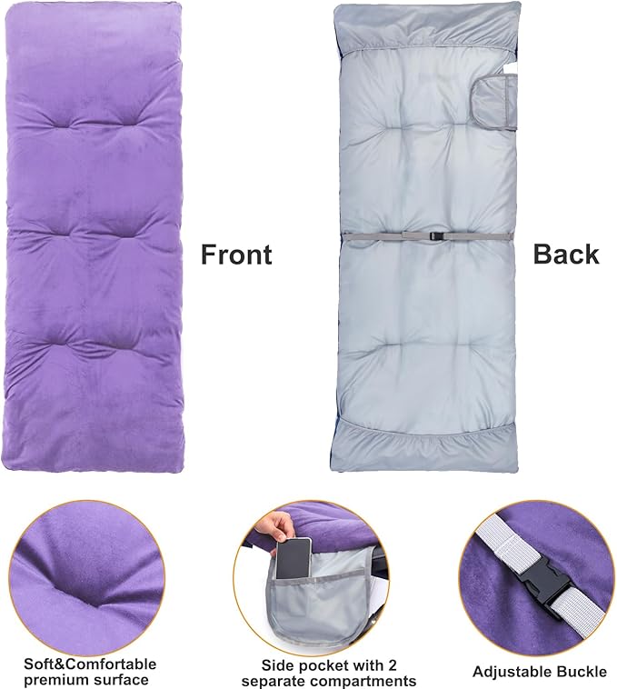 Camping Cot Mattress - Thick Camping Sleeping Pad with Elastic Straps,Portable Cot Mattress Pad for Sleeping Outdoor (75" x 28")