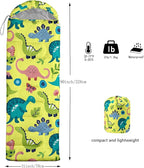 Sleeping Bags for Adults and Kids Backpacking Camping Sleeping Bags for Girls and Boys Lightweight Waterproof Cold/Warm Sleeping Bag for Season Camping Essentials Outdoor Travel with Compression Bags