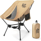 Ultralight Backpacking Chair,2.2lb Compact Folding Camping Chair,Supports 300lbs,Portable Travel & Hiking Chair,Lightweight Design,Perfect for Hiking Gear, Picnics and Traveling (Khaki)