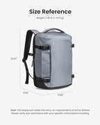 tomtoc Travel Backpack 40L, TSA Friendly Flight Approved Carry-on Luggage Hand Water-resistant Lightweight Business Rucksack, Durable Large Weekender Bag Daypack Fits 17.3 Inch Laptop