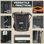 Waterproof Backpack Dry Bag 35L/55L/85L – Heavy Duty Roll-Top Hiking Backpack for Travel, Kayaking, Boating, Camping, Rafting and Fishing