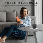 Phone 17 16 Pro Max Charger Fast Charging, 45W USB C Phone 17 16 Super Fast Charger Block with 10ft Long Type C Charging Cable Cord for i.Phone 17 Pro Max/17 Pro/17 Air/17/16/16Pro/16 ProMax-Black