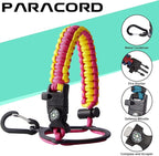 64oz Water Bottle Stainless Steel - with Paracord Handle, Straw & Auto Spout Lids, Shoulder Carrier Bag & Insulated Bottle Protective Boot, Sweat-Proof Half Gallon Metal Insulated Flask Wide-mouth