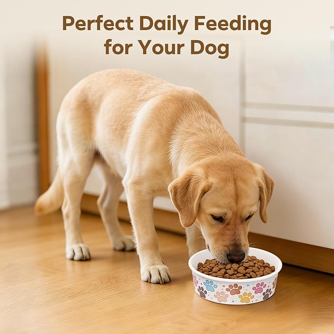 50 Pack Disposable Dog Bowls, 16 oz Paper Pet Bowls for Cats & Dogs, Disposable Cat Food Bowls for Dry Wet Food & Water, Travel Feeding Bowls for Small Medium Pets