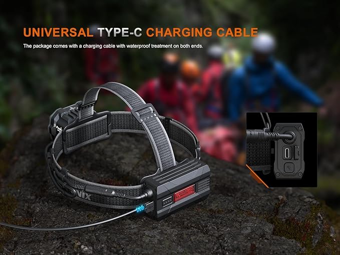 Fenix HP35R SAR 4000 Lumen USB-C Rechargeable Headlamp, with Spotlight and Floodlight and Flame Retardant Headband for Search and Rescue, Outdoor Use, Emergencies and More
