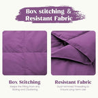 puredown® Lightweight Packable Couch Throw Soft Feather Down Throw Blanket for Indoor and Outdoor Use, 50"X70", Purple