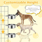 Large Dog Crate Water Bowl No Spill, 2 Pack Stainless Steel Dog Bowls for Food and Water, Pet Kennel Hanging Dogs Food Bowls for Medium/Large Dogs and Cats (7.1"x3.7" & 6.3"*2.6", Silver)